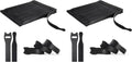 OneLeaf 110PCS Reusable Cable Ties, Adjustable 8-inch Cord Organizer Ties, Multi-purpose Hook Loop Cable Management Wire Ties for Organizing Home, Office, Data Centers, Black (Pack of 2)