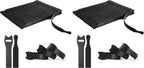 OneLeaf 110PCS Reusable Cable Ties, Adjustable 8-inch Cord Organizer Ties, Multi-purpose Hook Loop Cable Management Wire Ties for Organizing Home, Office, Data Centers, Black (Pack of 2)
