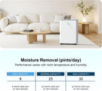 Dehumidifiers for Home, 30 Pint Dehumidifier for Basement with Drain Hose