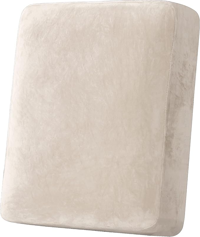 H.VERSAILTEX Velvet Stretch Couch Cushion Cover Plush Cushion Slipcover by HVERSAILTEX