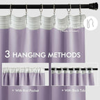 MIULEE Lilac Back Tab Blackout Curtains 84 Inch Length 2 Panels Set - Image 3