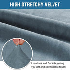 H.VERSAILTEX Stretch Velvet Armchair Cover Couch Covers 1 Cushion Chair - Image 3