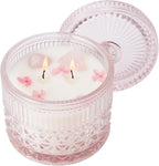 Chloefu LAN Orange & Bergamot Candle for Home Scented, Crystal Candles with Healing Stones, Gift for Women Men, Emotional Support, Encouragement and Affirmation, Highly Scented & Long Lasting, 14 oz
