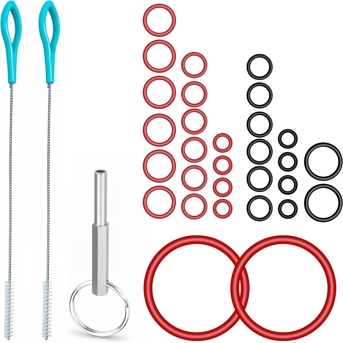 O-Ring Gasket Seal & Brew Valve Tool Set, Security Oval Head Key