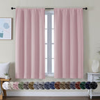 Simplebrand Ava Blush Short Blackout Curtains by Simplebrand