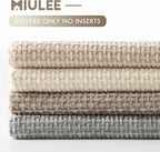 MIULEE Pack of 4 Couch Throw Pillow Covers 20x20 Inch Neutral Beige/Brown Soft - Image 6