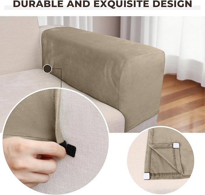 Couch Arm Covers 2 Pcs Sofa Armrest Covers Stretch Couch, Armrest Cover - Image 3