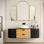 Tri-Fold Vanity Mirror 3 Way, 37"x30" Gold Vintage Mirror with Metal Frame