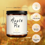 Auelife Fall Candles, 6 Pack Scented Candle Set, 42 oz Holiday Soy Candles, Candle Gifts Set for Men and Women, Home Decor of Wreath/Apple/Latte/Harvest/Vanilla/Cinnamon