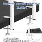 2 Tier Clamp on Desk Shelf (White)