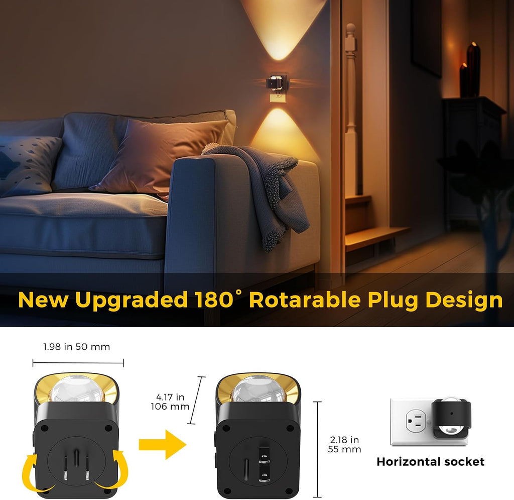 L LOHAS LED Night Light Projector, Night Lights Plug into Wall Light Sensor