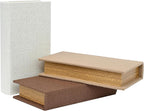 Decorative Linen Faux Book Storage Box Neutral Decorative Book Accent,8"