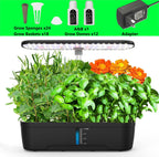 Hydroponics Growing System Kit 12 Pods Indoor Herb Garden with Grow Light