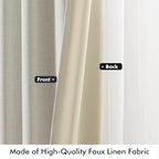 MIULEE 100% Blackout Linen Curtains - Image 6