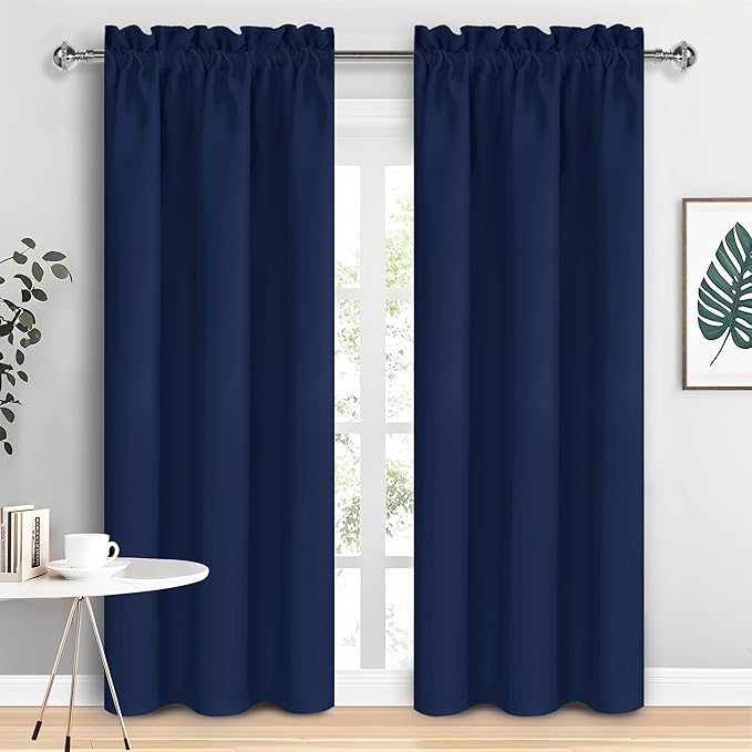 DWCN Navy Blue Blackout Curtains by DWCN