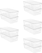 Vtopmart 12pcs Clear Stackable Storage Bins with Lids