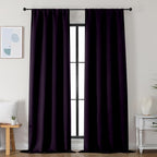 Simplebrand Ava BlackBerry Blackout Curtains by Simplebrand