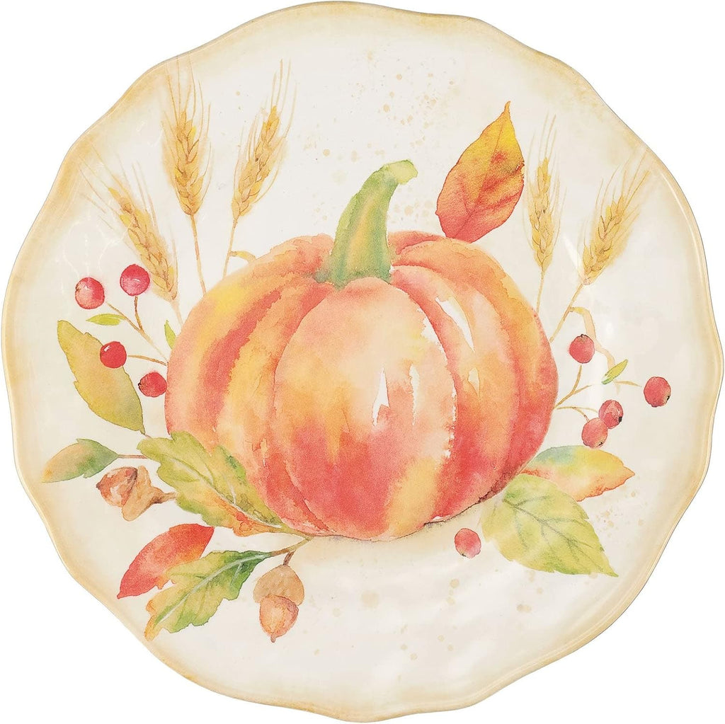 UP Pumpkin Melamine Dinnerware Set, 16-Piece Service for 4