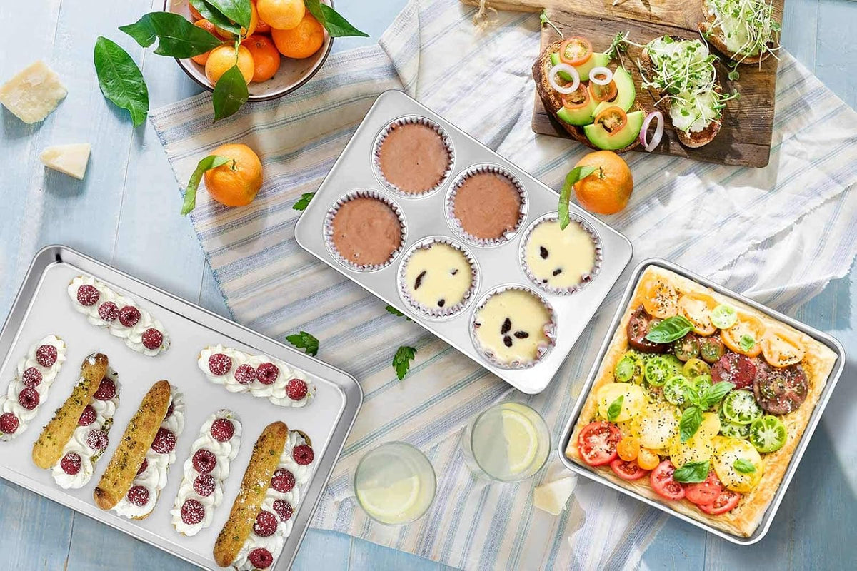 TeamFar Stainless Steel Bakeware Set of 11