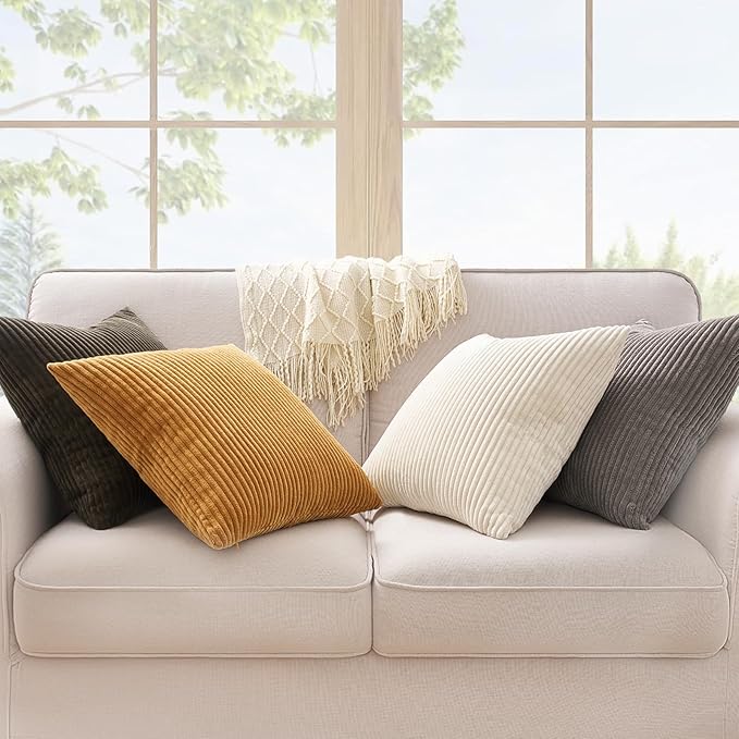 Topfinel Decorative Brown Throw Pillow Covers Cushion Cases, Rustic Fall Home - Image 2