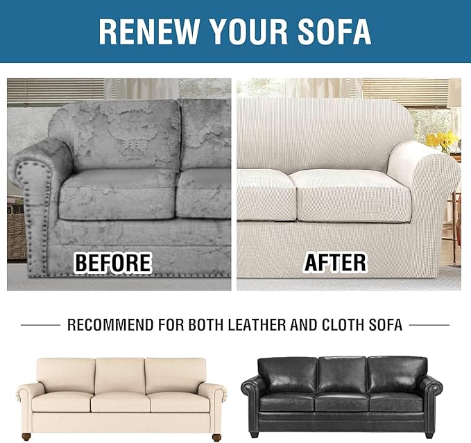 H.VERSAILTEX 4 Piece Stretch Sofa Covers - Image 7