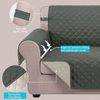 U-NICE HOME Loveseat Sofa Cover Reversible Couch Covers - Image 3