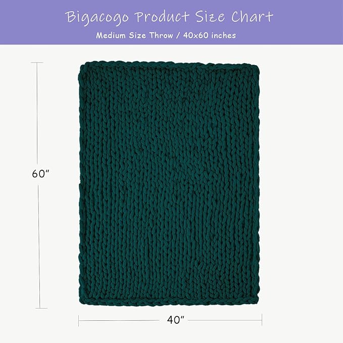 Bigacogo Chunky Knit Throw Blanket - Image 2