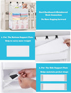 Hanging Diaper Caddy Organizer Crib Organizer–Spacious Baby Girl/Boy Nursery Organizer for Changing Table, Playpen/Wall- Hold 90+ Diaper (White)