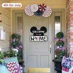 Cute Mouse Interchangeable Seasonal Welcome Door Sign