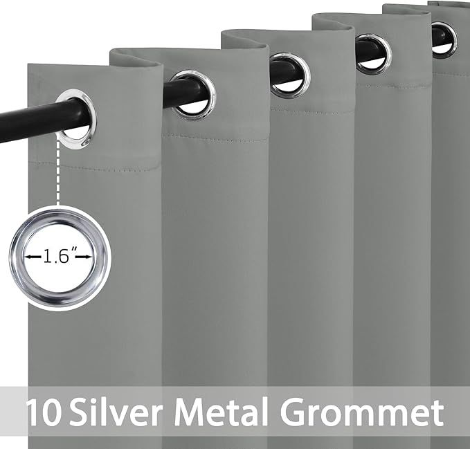 Yakamok Dove Grey Room Darking 84 Inch Length 2 Panel Sets - Image 2