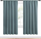 NICETOWN Greyish Blue Blackout Curtains Panels - Image 2