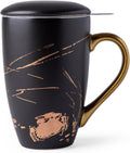 AmorArc Tea Cup With Infuser and Lid, 18oz Loose Leaf Tea Mug With Steeper