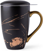 AmorArc Tea Cup With Infuser and Lid, 18oz Loose Leaf Tea Mug With Steeper