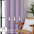 Simplebrand Ava Lilac Blackout Curtains - Image 7