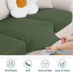 hyha Milk Silk Couch Cushion Covers, Soft Magic Sofa Covers Washable - Image 5