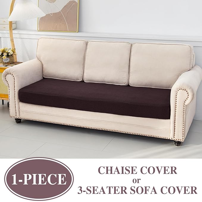Couch Cushion Cover Chaise Lounge Cover Washable Separate Seat Chaise Couch - Image 3