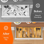 Lifewit Expandable Utensil Organizer for Kitchen Drawer, Cutlery Holder