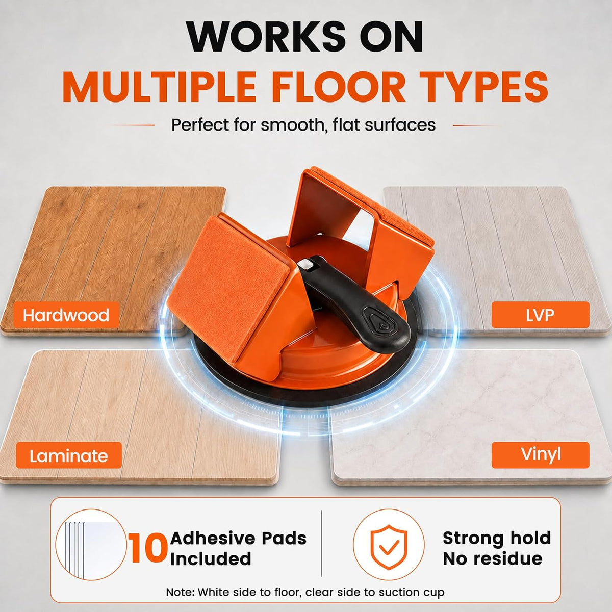 Floor Gap Fixer Tool Double 45° Suction Cup Repair Kit with Markers
