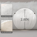 Ashler Faux Fur Rug, Fluffy Shaggy Area Rug Ultra Soft 4 x 6 Feet Rectangle Fur - Image 6