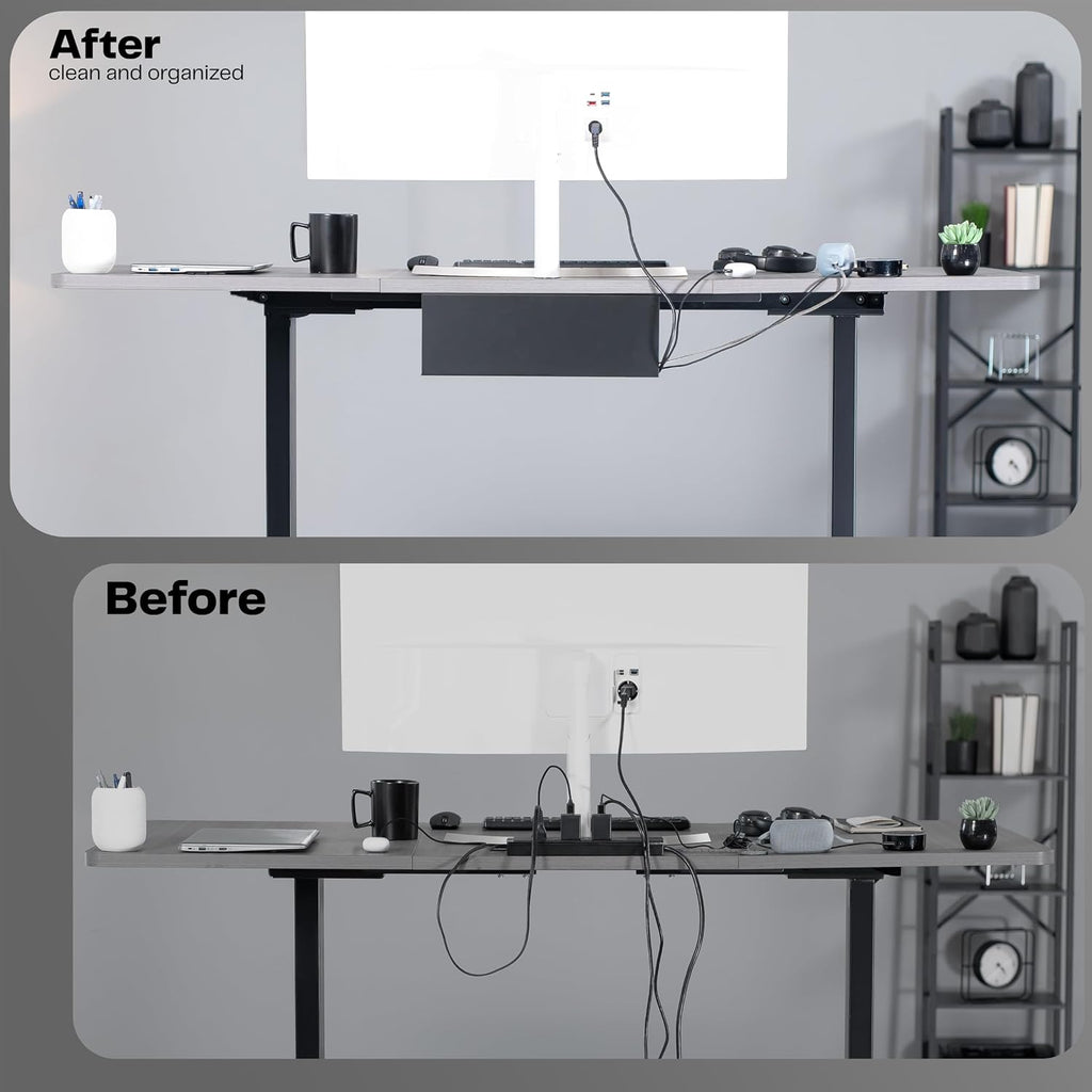 VIVO Extra Deep Under Desk Cable Management Tray, 16.5", Holds 11 lbs