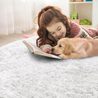 OLANLY White Round Rugs for Bedroom - Image 5