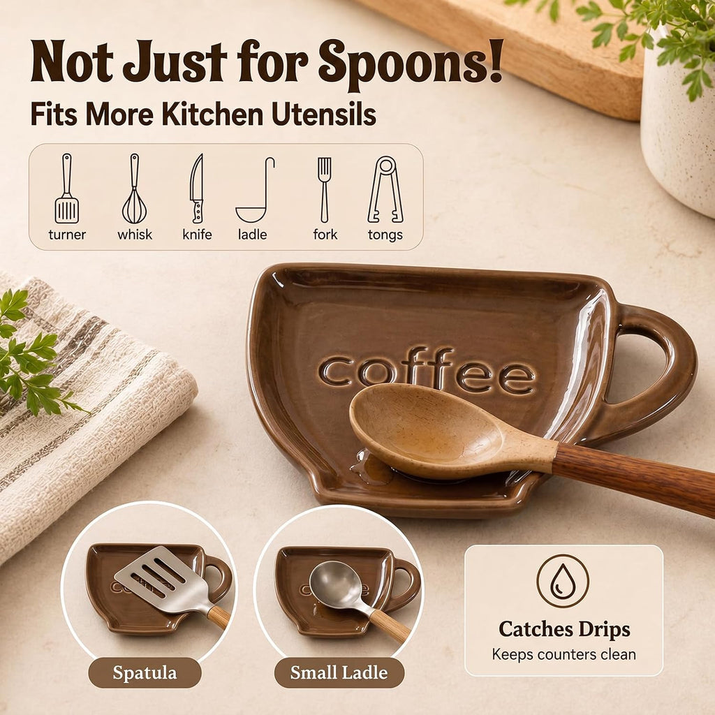 Ceramic Coffee Spoon Rest Spoon Holder for Coffee Bar