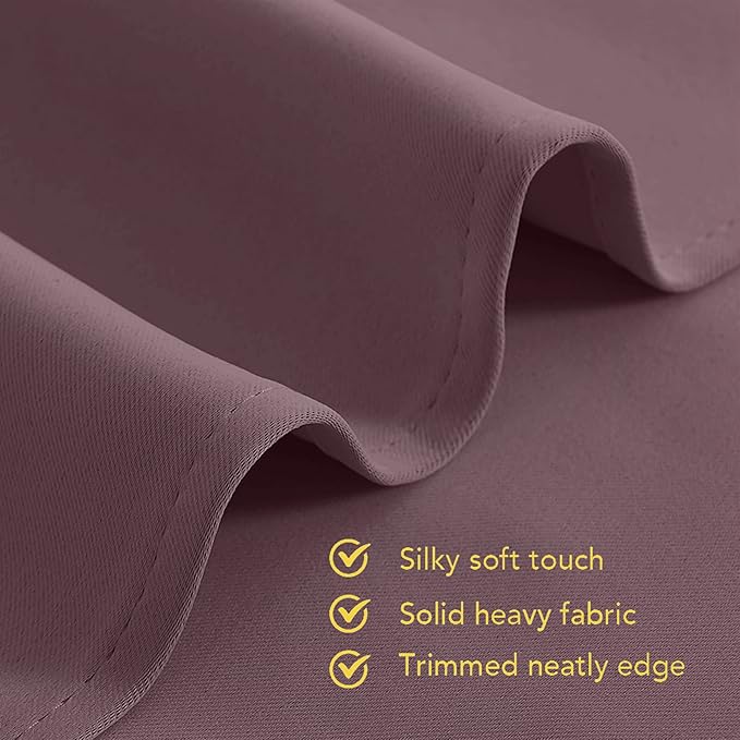 NICETOWN Blackout Curtains for Bedroom, Dry Rose, 42 W by 80 L, Thermal - Image 5
