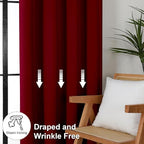 Simplebrand Ava Red Short Blackout Curtains - Image 7