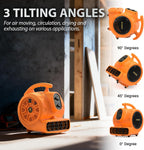 1100 CFM 3-Speed Industrial Air Mover Floor Blower Fan with Timer