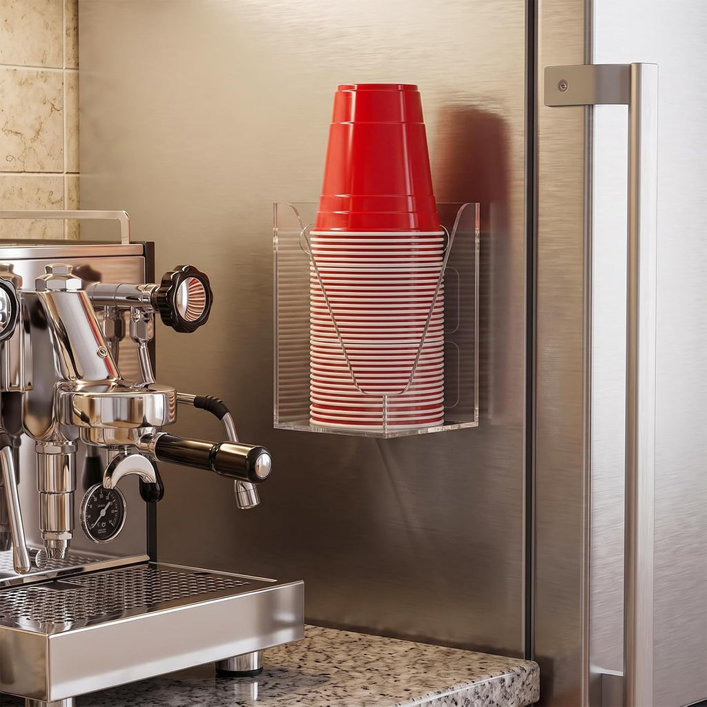 Cup Dispenser, Wall Mount Cup Holder for Water Cooler Fit Up to18oz Cups