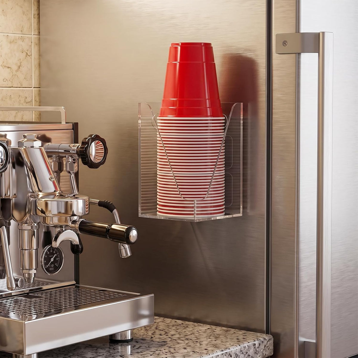 Cup Dispenser, Wall Mount Cup Holder for Water Cooler Fit Up to18oz Cups