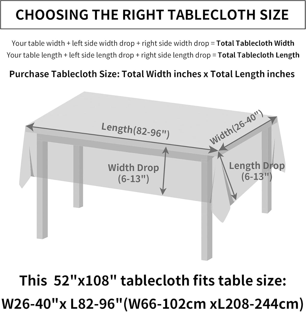 Natural Linen Textured Rectangle Tablecloth, Slubby Lightweight Table Cloth 52 x 108 Inch, Water Resistant Stain Resistant Farmhouse Burlap Table Cover for Kitchen Dining Room