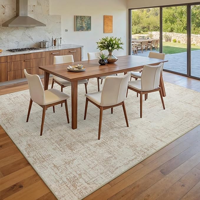 6x9 Area Rugs for Living Room Washable Rug: Anti-Skid Abstract Modern Living - Image 8