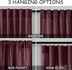 Nanspring Burgundy Linen Curtains - Image 2